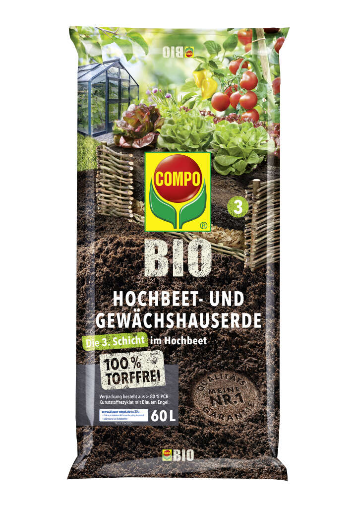 COMPO BIO Hochbeet- und Gewächshauserde torffrei